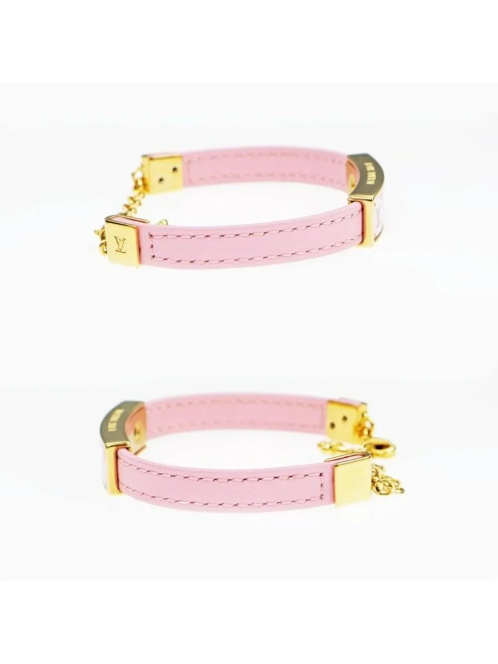 Louis Vuitton Bracelet Nanogram Enamel M8803 Z Pink Gdhardware Accessorie - Picture 3 of 10